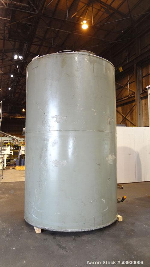 Used Tank, Approximately 3100 Gallon, Carbon Steel, Vertical. 84" Diameter x 130" straight side, flat top and bottom. Openings top (2) 4-1/2" NPT, 17" man way with cover. Approximately 4-1/2" NPT sid...