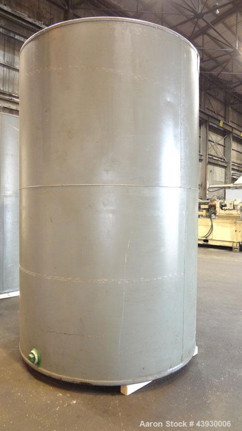 Used Tank, Approximately 3100 Gallon, Carbon Steel, Vertical. 84" Diameter x 130" straight side, flat top and bottom. Openings top (2) 4-1/2" NPT, 17" man way with cover. Approximately 4-1/2" NPT sid...
