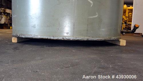 Used Tank, Approximately 3100 Gallon, Carbon Steel, Vertical. 84" Diameter x 130" straight side, flat top and bottom. Openings top (2) 4-1/2" NPT, 17" man way with cover. Approximately 4-1/2" NPT sid...