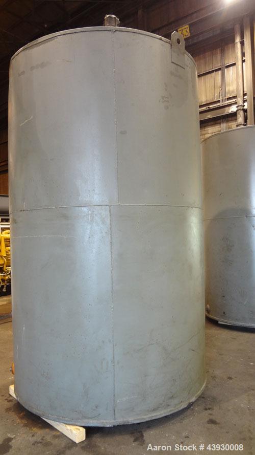Used 3000 Gallon Carbon Steel Tank, Modern Welding Company, Approximately 7' diameter x 11' high.   Flat Top and Bottom.    3" Side Bottom Outlet, 18" Top Manway, UL listed for Above-ground  - Flamma...