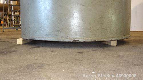 Used 3000 Gallon Carbon Steel Tank, Modern Welding Company, Approximately 7' diameter x 11' high.   Flat Top and Bottom.    3" Side Bottom Outlet, 18" Top Manway, UL listed for Above-ground  - Flamma...