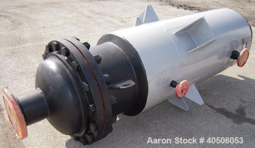Unused- Mueller Feed Flash Drum Pressure Tank, 80 Gallon, Model "F", carbon steel, vertical. 18" diameter x 57" straight side, dished bolt on top, dished bottom. Internal rated 30 psi at 600 deg F an...