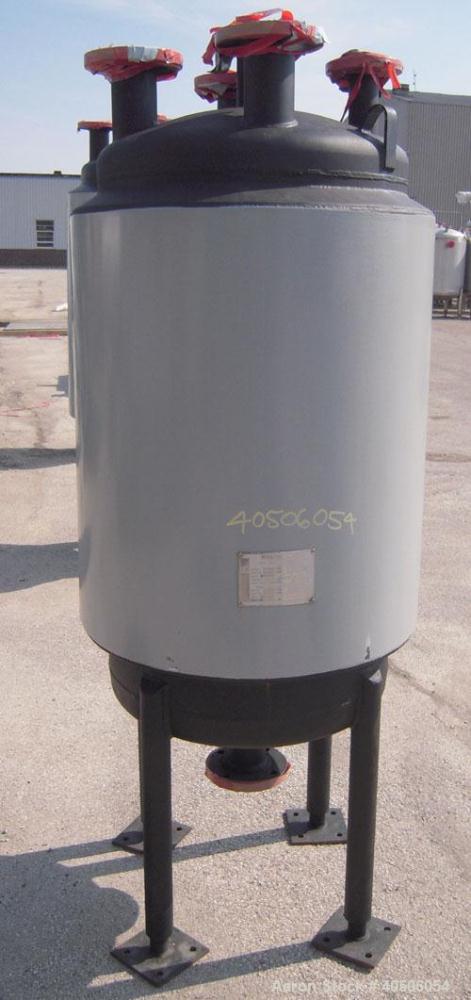 Unused- Mueller Pressure Tank, 75 Gallon, Model "F", SA-516 GR 70 carbon steel, vertical. 24" diameter x 40" straight side, dished top and bottom. Internal rated 30 psi at 600 deg F and -20 deg F at ...