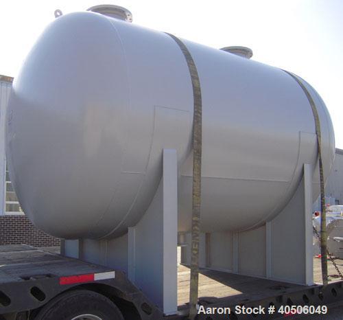 Unused- Mueller Pressure Tank, 4500 Gallon, Model "H", SA-516 GR 70 Carbon Steel, Horizontal. 96" diameter x 120" straight side, 2:1 elliptical ends. Internal rated 15 psi at 782 deg F and -25 deg F ...