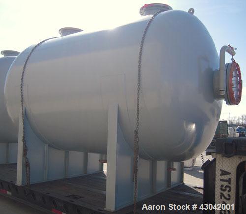 Unused- Mueller Pressure Tank, 4500 Gallon, Model "H", SA-516 GR 70 carbon steel, horizontal. 96" diameter x 120" straight side, 2:1 elliptical ends. Internal rated 15 psi at 782 deg F and -25 deg F ...