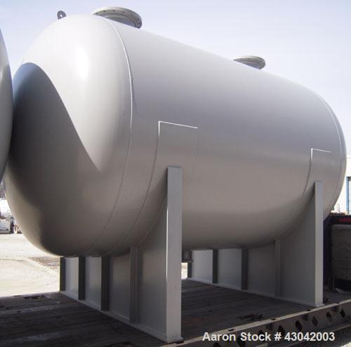 Unused- Mueller Pressure Tank, 4500 Gallon, Model "H", SA-516 GR 70 carbon steel, horizontal. 96" diameter x 120" straight side, 2:1 elliptical ends. Internal rated 15 psi at 782 deg F and -25 deg F ...