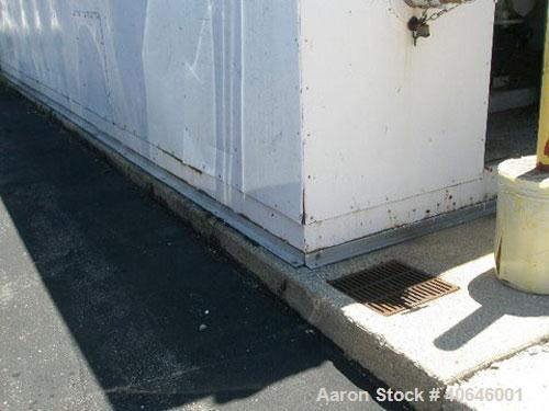 Used Corn Syrup Storage Tank, 6,000 gallon, carbon steel coated, horizontal. 26' long x 8' wide x 8.5' high, dished ends. Tank is mounted on a common frame with a weather cover. Overall dims: 26'3" l...