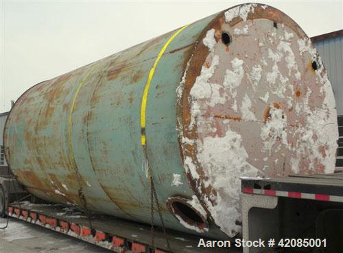 Used Tank, 20,000 Gallon, Carbon Steel, Vertical. 144" diameter x 288" straight side. Slight dished top, flat bottom. Openings: top 20" manway with cover, 4" vent; side 4", 20" manway with cover. Inc...