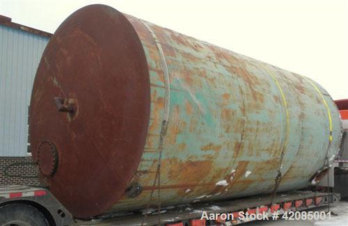 Used Tank, 20,000 Gallon, Carbon Steel, Vertical. 144" diameter x 288" straight side. Slight dished top, flat bottom. Openings: top 20" manway with cover, 4" vent; side 4", 20" manway with cover. Inc...