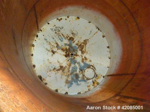 Used Tank, 20,000 Gallon, Carbon Steel, Vertical. 144" diameter x 288" straight side. Slight dished top, flat bottom. Openings: top 20" manway with cover, 4" vent; side 4", 20" manway with cover. Inc...
