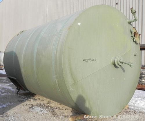 Used Tank, Carbon Steel, 9,500 Gallon, Vertical. Approximately 120" diameter x 192" straight side. Slight coned top and bottom. Openings top 8", 36" x 24" Side bottom opening, 3-1/2" tangential cente...