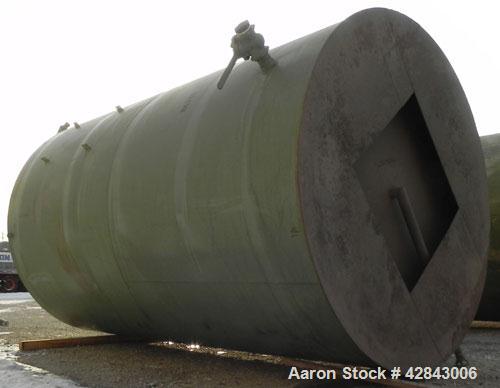 Used Tank, Carbon Steel, 9,500 Gallon, Vertical. Approximately 120" diameter x 192" straight side. Slight coned top and bottom. Openings top 8", 36" x 24" Side bottom opening, 3-1/2" tangential cente...