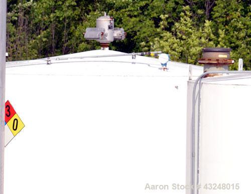 Used Silo, 4009 Cubic Feet (30,000 Gallon), Carbon Steel. Approximate 144" Diameter x 36' tall. Dished top, flat bottom. 18" Man way with cover, (2) 3" side bottom outlets.