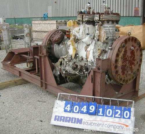 Used Nooter pressure tank, 55 gallon, carbon steel, horizontal. Approximately 16" diameter x 64" straight side, flat bolt on ends. Internal rated 600 psi at 300 deg F. Internal agitator, no drive. Op...