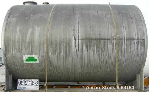 USED: Nooter tank, 9600 gallon, carbon steel, horizontal. Approximately 124" diameter x 184" straight side, dished heads. Top openings: 18" flanged, 6" flanged, 2", 1", 1-1/2"; 3" NPT bottom outlet. ...
