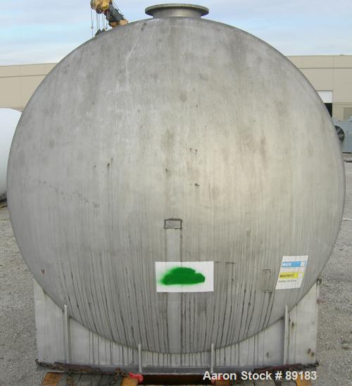 USED: Nooter tank, 9600 gallon, carbon steel, horizontal. Approximately 124" diameter x 184" straight side, dished heads. Top openings: 18" flanged, 6" flanged, 2", 1", 1-1/2"; 3" NPT bottom outlet. ...