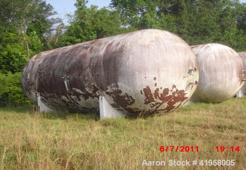 Used 20,000 Gallon Riley Beaird Tank, 142 psi @ 200 deg F, 10'10" diameter, 33'3-5/8" long, saddles welded to shell, 16" manway, SA-612 shell and heads, manufactured 1988.Last used to store nitrogen ...