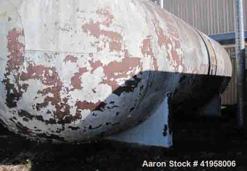 Used 20,000 Gallon Riley Beaird Tank, 142 psi @ 200 deg F, 10'10" diameter, 33'3-5/8" long, saddles welded to shell, 16" manway, SA-612 shell and heads, manufactured 1988.Last used to store nitrogen ...