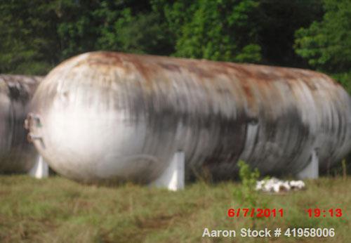 Used 20,000 Gallon Riley Beaird Tank, 142 psi @ 200 deg F, 10'10" diameter, 33'3-5/8" long, saddles welded to shell, 16" manway, SA-612 shell and heads, manufactured 1988.Last used to store nitrogen ...
