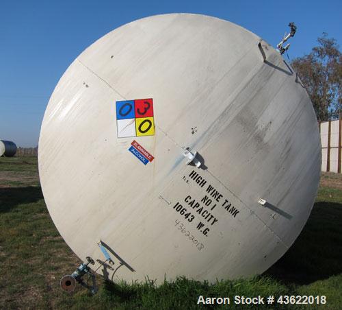 Used - 10,000 Gallon Horizontal Carbon Steel Storage Tank.