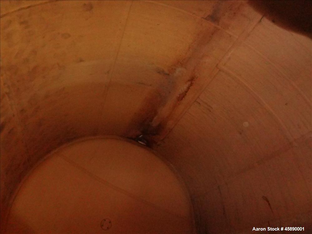 Used Carbon Steel Vertical Pressure Tank, Approximately 6500 Gallon