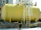 Used:  Carbon steel/rubber lined hydrachloric acid storage tank, approximate 10,000 gallon, horizontal. Approximate 10' diameter x 20' straight side, dished ends, top manway, 4