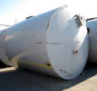 Used- Tank, 8500 gallon, carbon steel,  vertical. Approximately 11' diameter x 12' straight side, dished top, flat bottom. T...