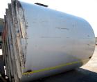 Used Tank, 8500 gallon, carbon steel,  vertical. Approximately 11' diameter x 12' straight side, dished top, flat bottom. Top manway, 4