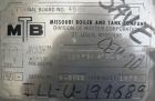 Used Missouri Boiler pressure tank, 145 gallon, carbon steel, vertical. Approximately 29