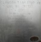 Used Clawson Pressure Tank, 13,504 gallon, SA-516-070 carbon steel, horizontal. 125-1/2