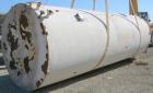 USED: Clawson tank, 9,000 gallon, carbon steel. Approximately 8' diameter x 24' straight side. Slight coned top, flat bottom. Internal rated atmos at 70 deg F. Openings: top 2