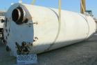 USED: Clawson tank, 9,000 gallon, carbon steel. Approximately 8' diameter x 24' straight side. Slight coned top, flat bottom. Internal rated atmos at 70 deg F. Openings: top 2