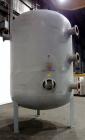 Used Fuller Company Pressure Tank, 3500 Gallon, Carbon Steel. Approximately 96” diameter x 96” straight side, elliptical top and bottom. Internal rated 150 psi at 500 degrees F. Openings: side (4) 8”...
