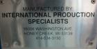 Used  International Production Specialists 7000 Gallon Verical Carbon Steel Storage Tank. Coned top, flat bottom. 123