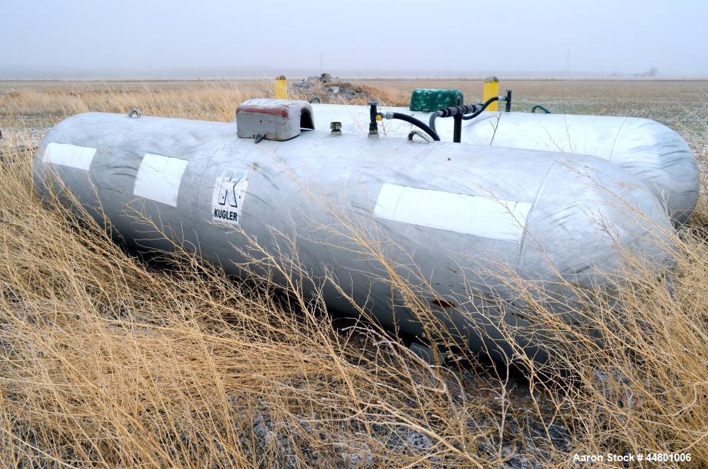 Used Propane Tank, 1000 Gallon, Carbon Steel..