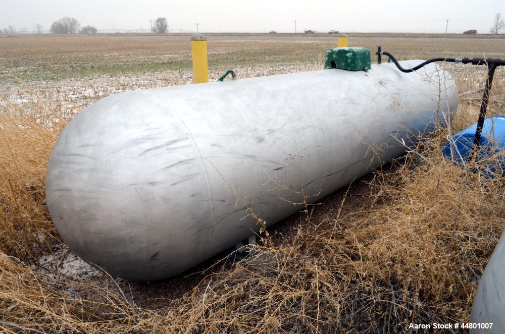 Used- Propane Tank, 1000 Gallon, Carbon Steel..