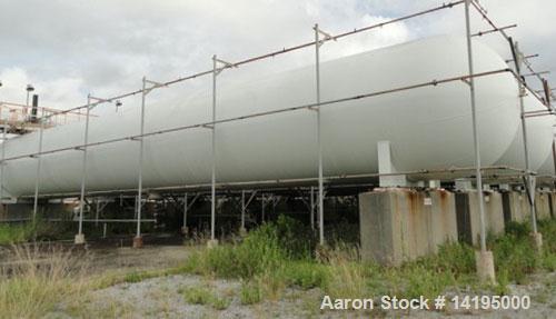 Used AMF Bieard Propane Tank, 75,000 gallon, carbon steel.Internal rated 250 psi. Approximately 12' diameter x 91' overall length. Horizontal. Carbon steel saddles. Elliptical heads. National Board /...
