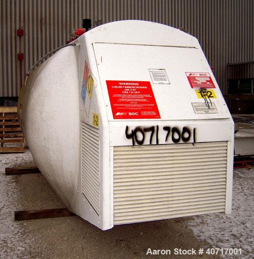 Used Chemetron Fire Systems 13 Ton Carbon Dioxide Horizontal Tank, model CH000676. Approximately 72'' diameter x 120'' straight side, rated 290-310 psi; below 275 psi and above 310 PSI alarm sounds. ...