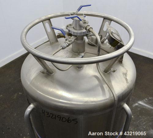 Used 317 Liter Stainless Steel Messer Griesheim Liquid Nitrogen Storage Tank
