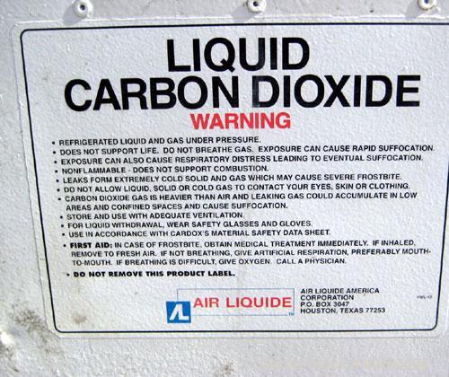 Used CO 2 liquid storage tank 30' long.