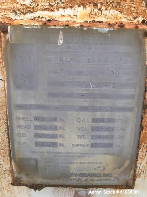Used Riley Beard Propane Tank, 30,000 Gallon