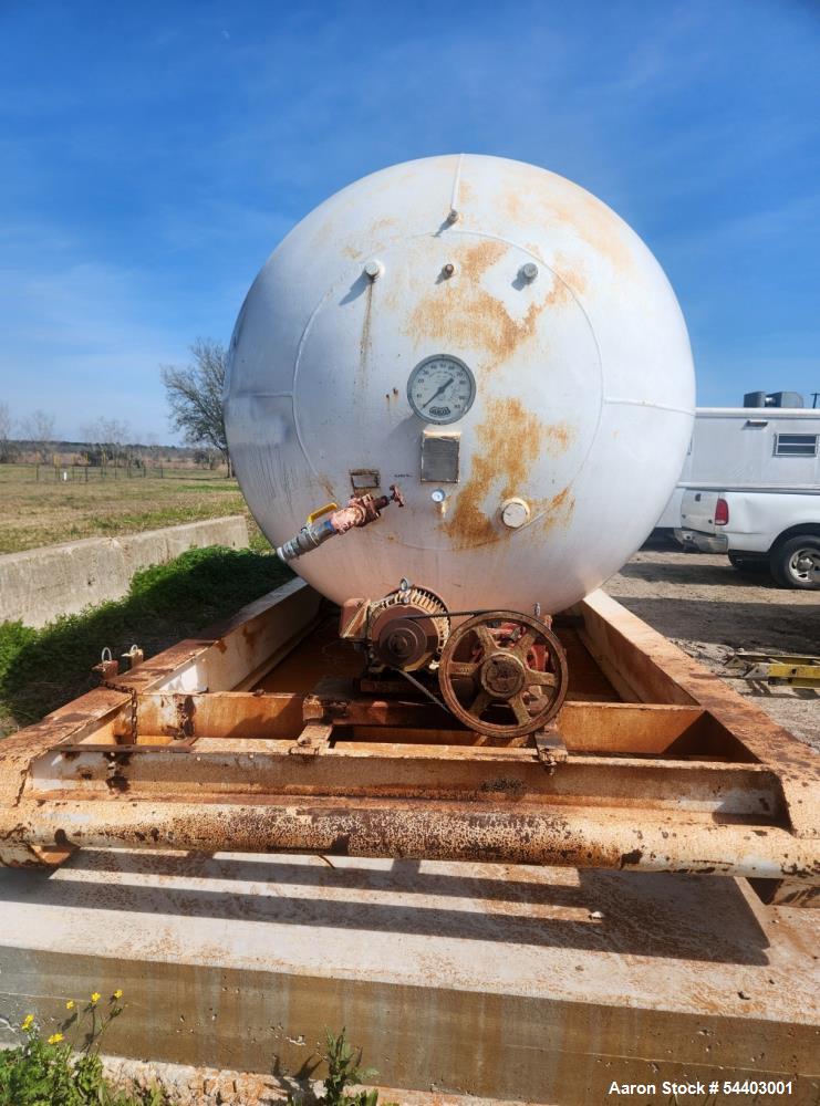 Used Riley Beaird 250 PSI Ammonia / Propane Storage Tank Skid Mounted