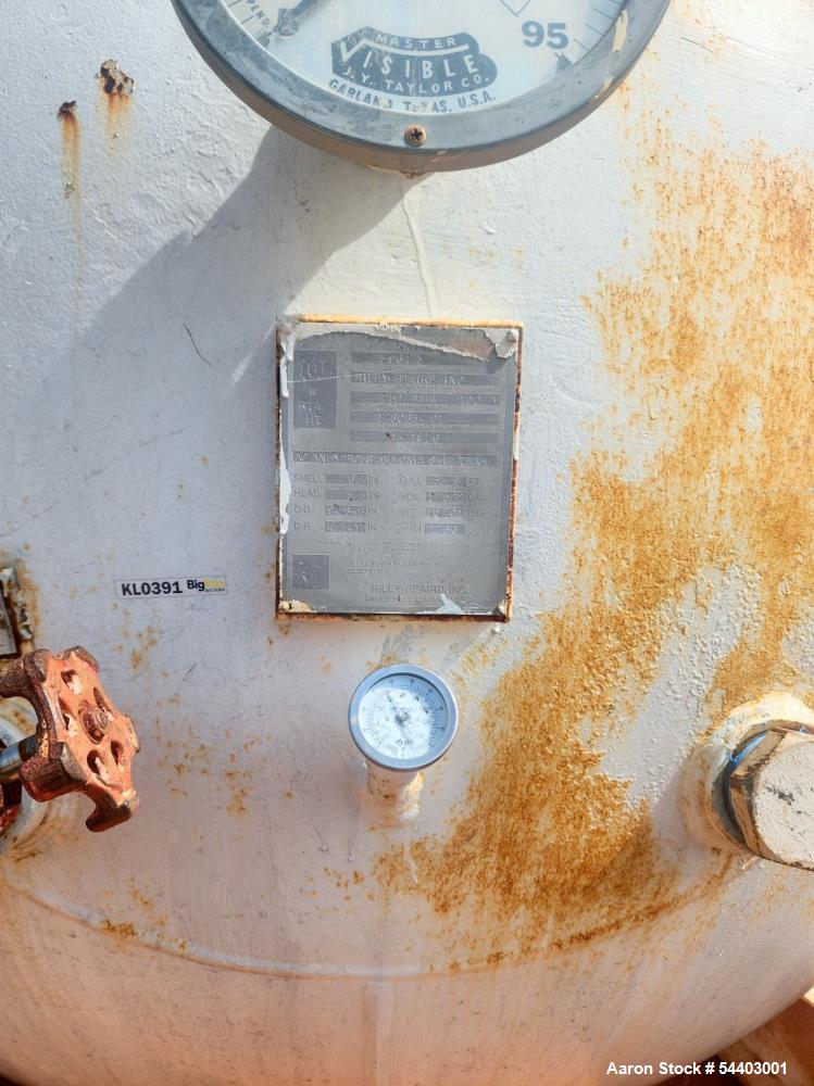 Used Riley Beaird 250 PSI Ammonia / Propane Storage Tank Skid Mounted