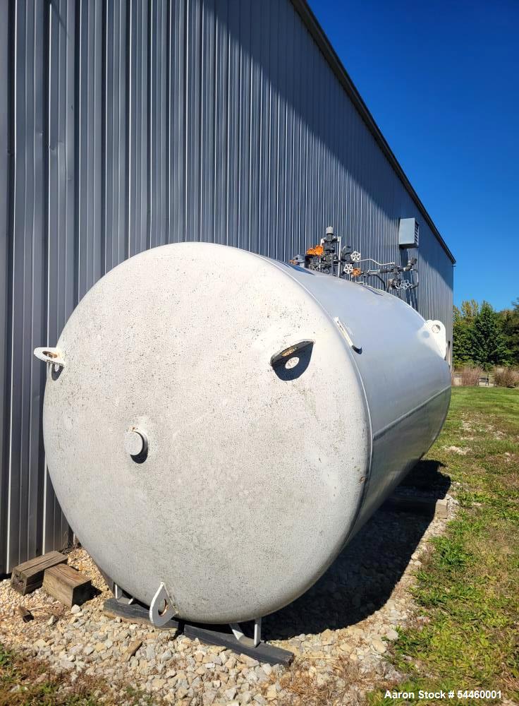 Used Ryan Industries 1,500 Gallon Cryogenic Storage Tank | Liquid Nitrogen Vessel 250 PSI