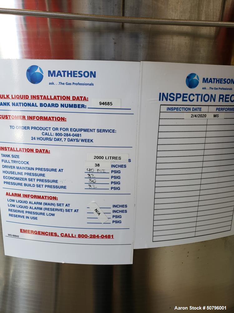 Used Taylor Wharton Micro Bulk Liquid Nitrogen Tank
