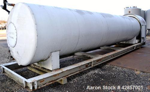 Used Airco Industrial Gases Horizontal Liquid Carbon Dioxide Storage Tank, Carbon Steel. 12 Ton CO2 capacity (24,000#), operating pressure 300 psig. Insulated,  R12 refrigerant. Mounted on a carbon s...