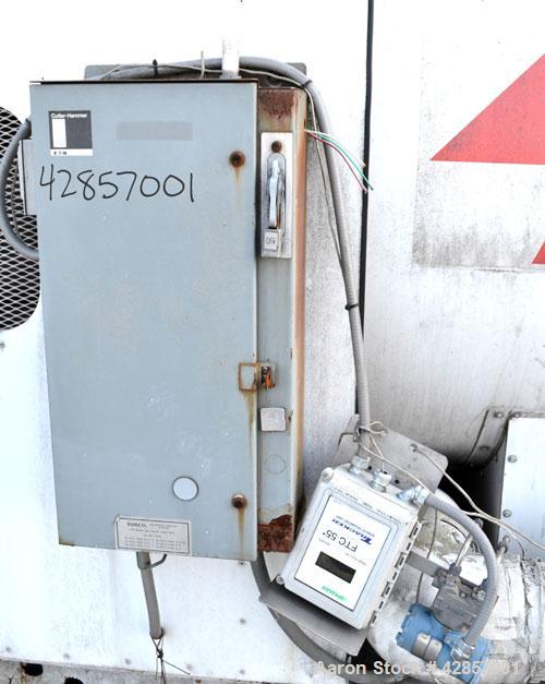 Used Airco Industrial Gases Horizontal Liquid Carbon Dioxide Storage Tank, Carbon Steel. 12 Ton CO2 capacity (24,000#), operating pressure 300 psig. Insulated,  R12 refrigerant. Mounted on a carbon s...
