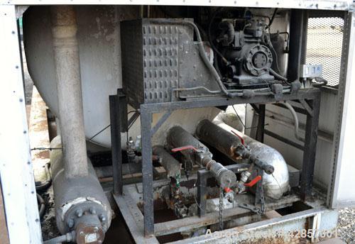 Used Airco Industrial Gases Horizontal Liquid Carbon Dioxide Storage Tank, Carbon Steel. 12 Ton CO2 capacity (24,000#), operating pressure 300 psig. Insulated,  R12 refrigerant. Mounted on a carbon s...