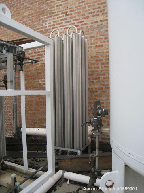 Used Liquid Nitrogen (LNG) / Oxygen Tank (LOX) and Vaporizer. MVE Inc Tank, model VS-1500-NS-250. Rated full vacuum/ 250 psi @ 100 deg F. Vertical.