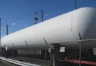 Used Trinity Industries Propane Tank, 30,000 gallon, carbon steel. Concrete saddles.